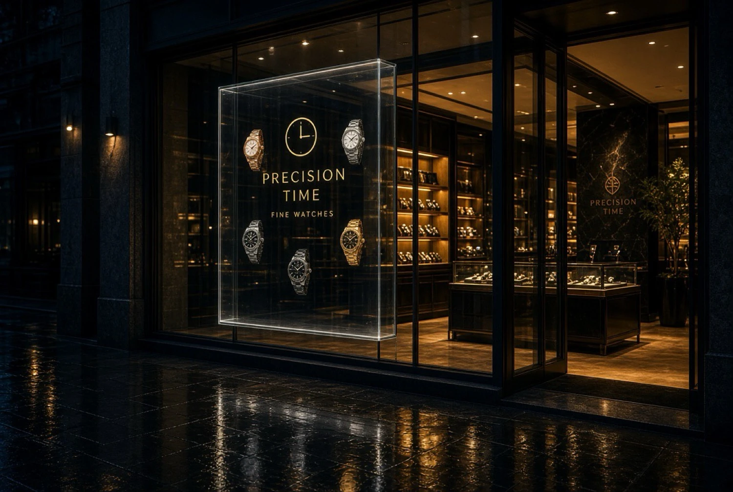 Watch Store Transparent LED