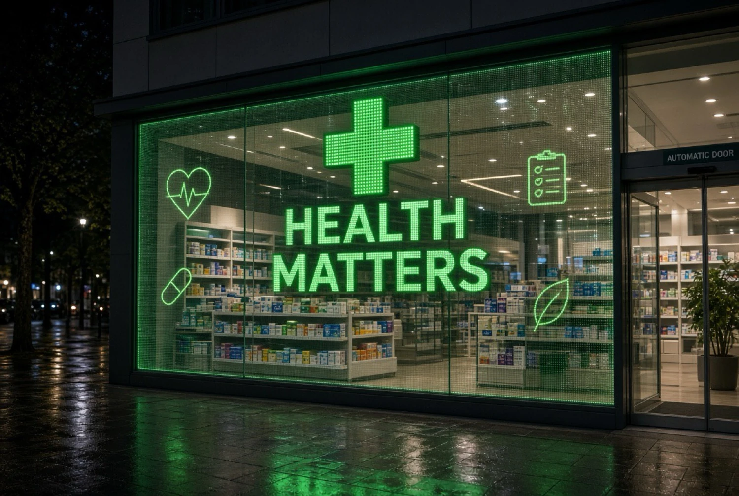 Pharmacy Transparent LED